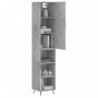 Aparador de madera contrachapada gris hormigón 34,5x34x180 cm de vidaXL, Aparadores - Ref: Foro24-3198957, Precio: 88,71 €, D...