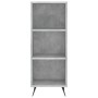 Aparador de madera contrachapada gris hormigón 34,5x34x180 cm de vidaXL, Aparadores - Ref: Foro24-3198957, Precio: 88,71 €, D...