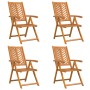 Silla de Jardín 4 pcs Marrón 57 x 72 x 109 cm en Sillas de jardín | Comprar online en Foru.es