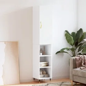 Aparador alto madera contrachapada blanco 34,5x34x180 cm de vidaXL, Aparadores - Ref: Foro24-3198961, Precio: 86,53 €, Descue...