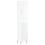 Aparador alto madera contrachapada blanco brillo 34,5x34x180 cm de vidaXL, Aparadores - Ref: Foro24-3198963, Precio: 92,66 €,...