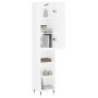 Aparador alto madera contrachapada blanco brillo 34,5x34x180 cm de vidaXL, Aparadores - Ref: Foro24-3198963, Precio: 92,66 €,...