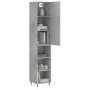 Aparador de madera contrachapada gris hormigón 34,5x34x180 cm de vidaXL, Aparadores - Ref: Foro24-3198965, Precio: 85,28 €, D...