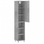 Aparador de madera contrachapada gris hormigón 34,5x34x180 cm de vidaXL, Aparadores - Ref: Foro24-3198965, Precio: 85,28 €, D...