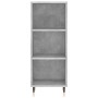 Aparador de madera contrachapada gris hormigón 34,5x34x180 cm de vidaXL, Aparadores - Ref: Foro24-3198965, Precio: 85,28 €, D...