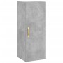 Aparador de madera contrachapada gris hormigón 34,5x34x180 cm de vidaXL, Aparadores - Ref: Foro24-3198965, Precio: 85,28 €, D...