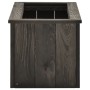 Arriate de madera maciza de pino gris oscuro 74x32x30 cm en Macetas y jardineras | Comprar online en Foru.es