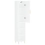Aparador alto madera contrachapada blanco brillo 34,5x34x180 cm de vidaXL, Aparadores - Ref: Foro24-3198971, Precio: 91,80 €,...