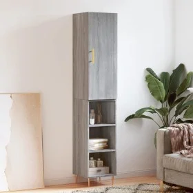 Aparador alto madera contrachapada gris Sonoma 34,5x34x180 cm de vidaXL, Aparadores - Ref: Foro24-3198975, Precio: 86,65 €, D...