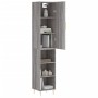 Aparador alto madera contrachapada gris Sonoma 34,5x34x180 cm de vidaXL, Aparadores - Ref: Foro24-3198975, Precio: 86,62 €, D...
