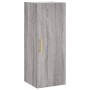 Aparador alto madera contrachapada gris Sonoma 34,5x34x180 cm de vidaXL, Aparadores - Ref: Foro24-3198975, Precio: 86,62 €, D...
