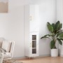 Aparador alto madera contrachapada blanco brillo 34,5x34x180 cm de vidaXL, Aparadores - Ref: Foro24-3199035, Precio: 103,49 €...