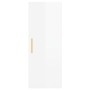 Aparador alto madera contrachapada blanco brillo 34,5x34x180 cm de vidaXL, Aparadores - Ref: Foro24-3199035, Precio: 103,49 €...