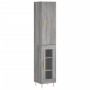 Aparador alto madera contrachapada gris Sonoma 34,5x34x180 cm de vidaXL, Aparadores - Ref: Foro24-3199039, Precio: 98,30 €, D...