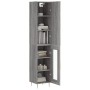 Aparador alto madera contrachapada gris Sonoma 34,5x34x180 cm de vidaXL, Aparadores - Ref: Foro24-3199039, Precio: 98,30 €, D...
