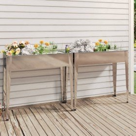 Jardineras 2 unidades acero galvanizado en Macetas y jardineras | Comprar online en Foru.es