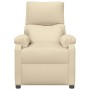 Sillón reclinable eléctrico de tela crema de vidaXL, Sillones - Ref: Foro24-3073822, Precio: 227,12 €, Descuento: %