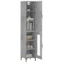 Aparador de madera contrachapada gris hormigón 34,5x34x180 cm de vidaXL, Aparadores - Ref: Foro24-3199045, Precio: 98,55 €, D...