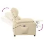 Sillón reclinable eléctrico de tela crema de vidaXL, Sillones - Ref: Foro24-3073822, Precio: 224,01 €, Descuento: %