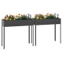 Jardineras 2 unidades acero galvanizado gris antracita en Macetas y jardineras | Comprar online en Foru.es
