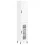 Aparador alto madera contrachapada blanco brillo 34,5x34x180 cm de vidaXL, Aparadores - Ref: Foro24-3199059, Precio: 115,41 €...