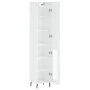 Aparador alto madera contrachapada blanco brillo 34,5x34x180 cm de vidaXL, Aparadores - Ref: Foro24-3199059, Precio: 115,41 €...