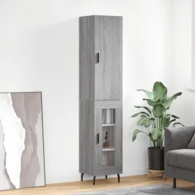 Aparador alto madera contrachapada gris Sonoma 34,5x34x180 cm von vidaXL, Sideboards - Ref: Foro24-3199063, Preis: 108,30 €, ...