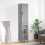 Aparador alto madera contrachapada gris Sonoma 34,5x34x180 cm de vidaXL, Aparadores - Ref: Foro24-3199063, Precio: 109,72 €, ...
