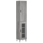 Aparador alto madera contrachapada gris Sonoma 34,5x34x180 cm de vidaXL, Aparadores - Ref: Foro24-3199063, Precio: 109,72 €, ...