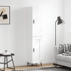 Tall white glossy plywood sideboard 34.5x34x180 cm by vidaXL, Sideboards - Ref: Foro24-3199123, Price: 116,10 €, Discount: %