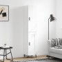 Aparador alto madera contrachapada blanco brillo 34,5x34x180 cm de vidaXL, Aparadores - Ref: Foro24-3199123, Precio: 117,60 €...