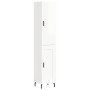 Aparador alto madera contrachapada blanco brillo 34,5x34x180 cm de vidaXL, Aparadores - Ref: Foro24-3199123, Precio: 117,60 €...