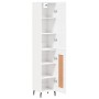 Aparador alto madera contrachapada blanco brillo 34,5x34x180 cm de vidaXL, Aparadores - Ref: Foro24-3199123, Precio: 117,60 €...
