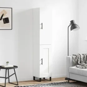 Aparador alto madera contrachapada blanco 34,5x34x180 cm de vidaXL, Aparadores - Ref: Foro24-3199129, Precio: 106,21 €, Descu...