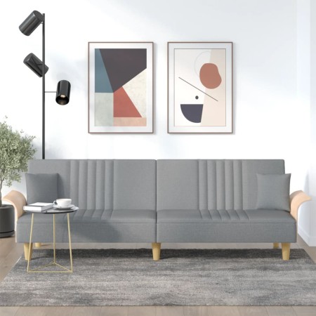Sofá cama con reposabrazos tela gris claro de vidaXL, Sofás - Ref: Foro24-351887, Precio: 297,64 €, Descuento: %