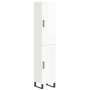 Aparador alto madera contrachapada blanco brillo 34,5x34x180 cm de vidaXL, Aparadores - Ref: Foro24-3199131, Precio: 115,74 €...