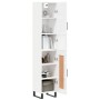 Aparador alto madera contrachapada blanco brillo 34,5x34x180 cm de vidaXL, Aparadores - Ref: Foro24-3199131, Precio: 115,74 €...