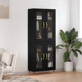 Aparador alto madera contrachapada negro 69,5x34x180 cm von vidaXL, Sideboards - Ref: Foro24-3198258, Preis: 174,16 €, Rabatt: %