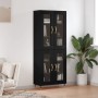 Aparador alto madera contrachapada negro 69,5x34x180 cm de vidaXL, Aparadores - Ref: Foro24-3198258, Precio: 179,50 €, Descue...