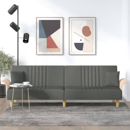 Sofá cama con reposabrazos tela gris oscuro de vidaXL, Sofás - Ref: Foro24-351888, Precio: 303,54 €, Descuento: %