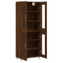 Aparador alto madera contrachapada marrón roble 69,5x34x180 cm de vidaXL, Aparadores - Ref: Foro24-3198264, Precio: 157,12 €,...
