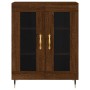 Aparador alto madera contrachapada marrón roble 69,5x34x180 cm de vidaXL, Aparadores - Ref: Foro24-3198264, Precio: 157,12 €,...