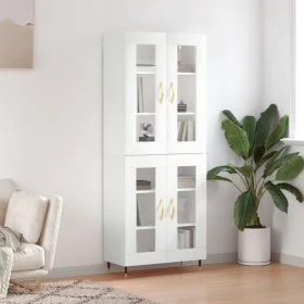 Tall white plywood sideboard 69.5x34x180 cm by vidaXL, Sideboards - Ref: Foro24-3198257, Price: 163,87 €, Discount: %