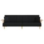 Sofá cama con reposabrazos tela negro de vidaXL, Sofás - Ref: Foro24-351889, Precio: 332,60 €, Descuento: %