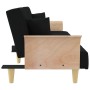 Sofá cama con reposabrazos tela negro de vidaXL, Sofás - Ref: Foro24-351889, Precio: 332,60 €, Descuento: %