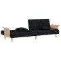 Sofá cama con reposabrazos tela negro de vidaXL, Sofás - Ref: Foro24-351889, Precio: 332,60 €, Descuento: %