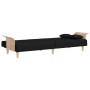 Sofá cama con reposabrazos tela negro de vidaXL, Sofás - Ref: Foro24-351889, Precio: 332,60 €, Descuento: %
