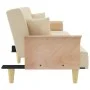 Schlafsofa mit Armlehnen aus cremefarbenem Stoff von vidaXL, Sofas - Ref: Foro24-351890, Preis: 276,44 €, Rabatt: %