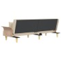 Sofá cama con reposabrazos tela color crema de vidaXL, Sofás - Ref: Foro24-351890, Precio: 281,07 €, Descuento: %