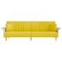 Sofá cama con reposabrazos tela amarillo claro by vidaXL, Sofas - Ref: Foro24-351891, Price: 255,06 €, Discount: %